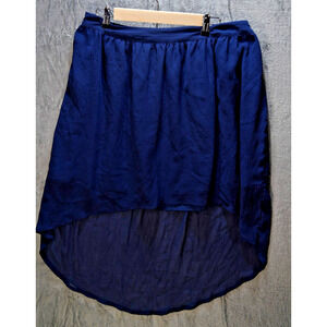 Converse One Star XL Navy Blue High-Low Skirt Chiffon Lightweight Sheer